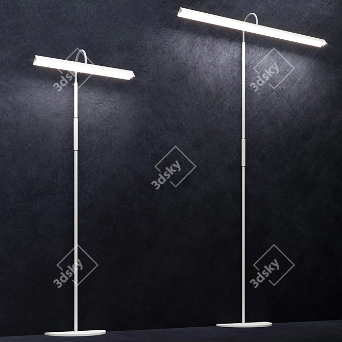 Rotatable LED Floor Lamp 3D model image 5