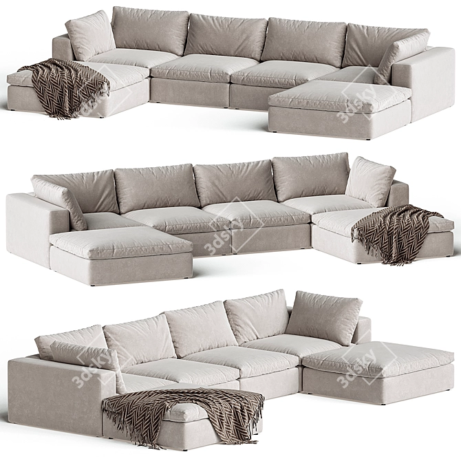 Modular Sectional Roma Linen 2014 3D model image 1