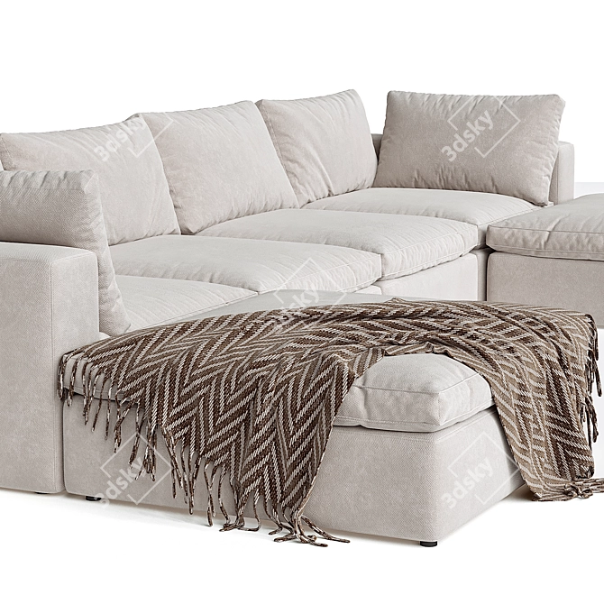 Modular Sectional Roma Linen 2014 3D model image 2