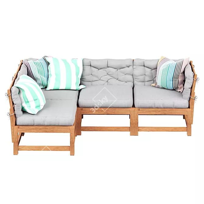 NAMMARO Modular Outdoor Sofa Set 3D model image 2