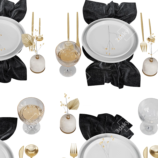 Modern Table Setting V6 2016 3D model image 4