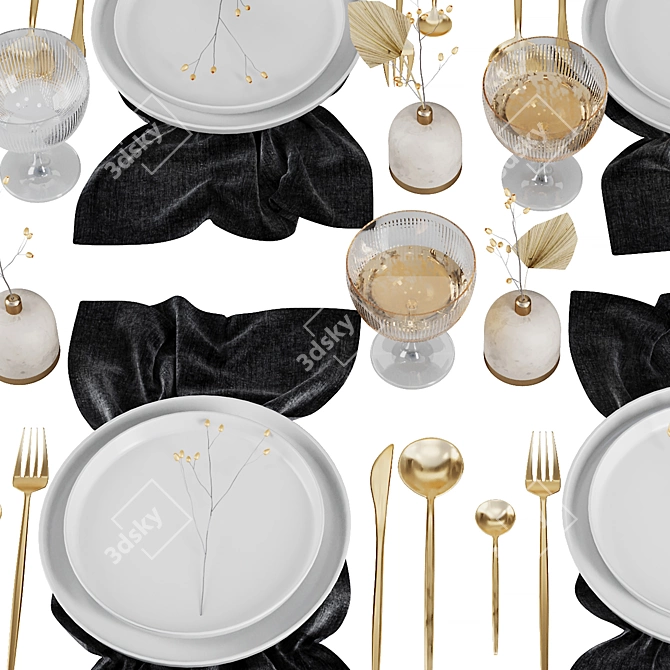 Modern Table Setting V6 2016 3D model image 8