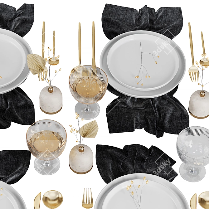 Modern Table Setting V6 2016 3D model image 9