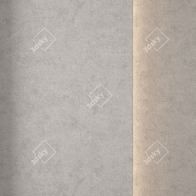 Textured PBR Concrete Decor Material 3D model image 1