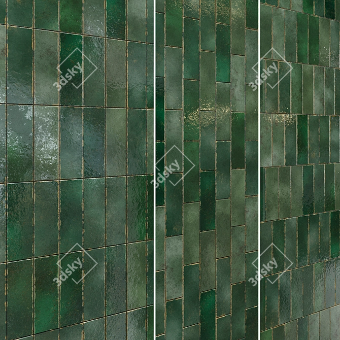 Amazonia Ceramic Tiles Set 002 3D model image 4