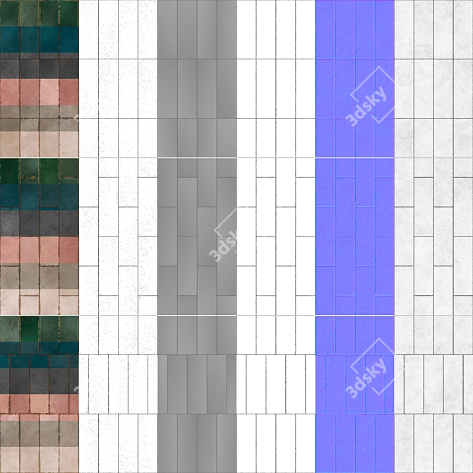 Amazonia Ceramic Tiles Set 002 3D model image 5