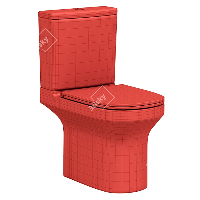 Compact Jacob Delafon Elite Toilet 3D model image 2