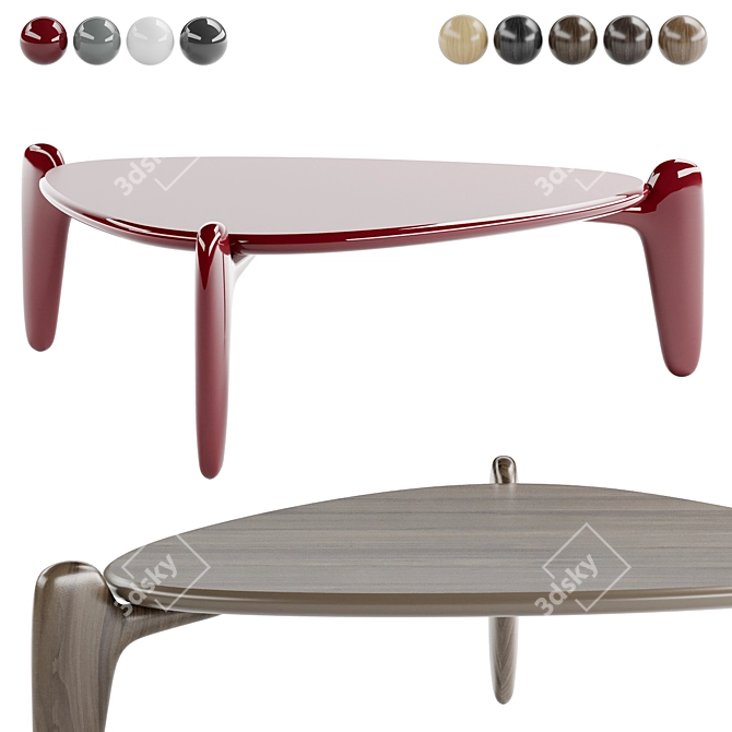 PULP Triangular Cocktail Table Luxury Quality 3D model image 1