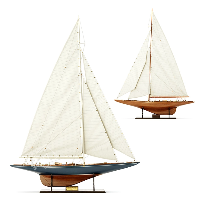 Low Poly Endeavour 1934 Yacht 3D model image 1