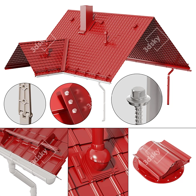  Roof Constructor 3D Model Kit 3D model image 1