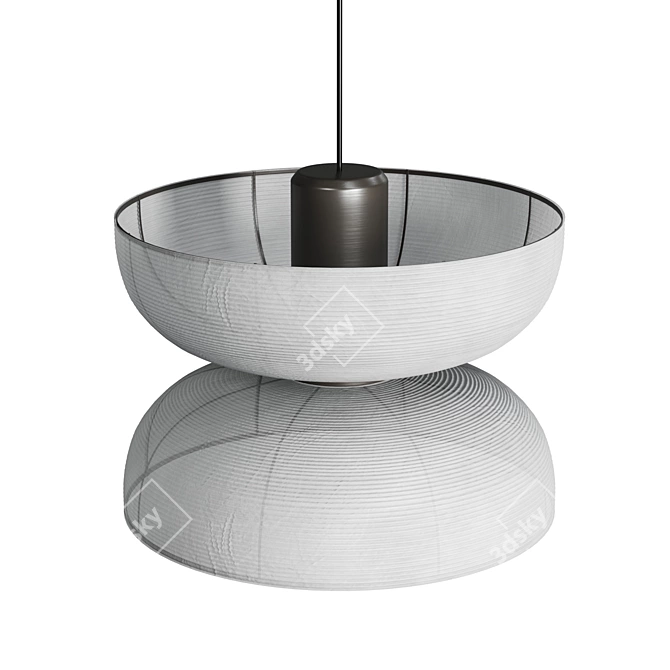 Zen Fabric Pendant Lights A 3D model image 5