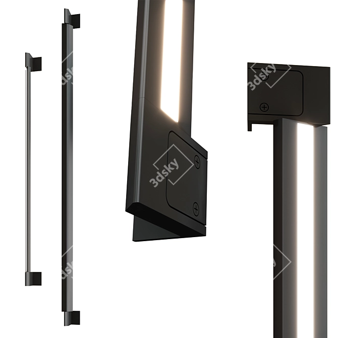 Modern LED Aluminium Wall Lamp 3D model image 1