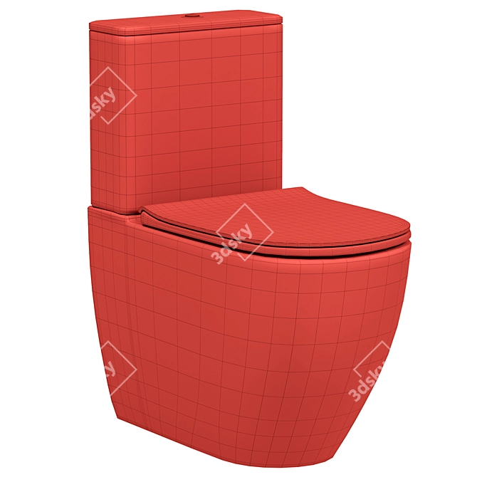 Vitra Sento Compact Toilet 3D model image 2