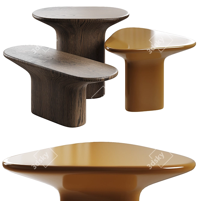 Anvil Side Tables Set 3D model image 7