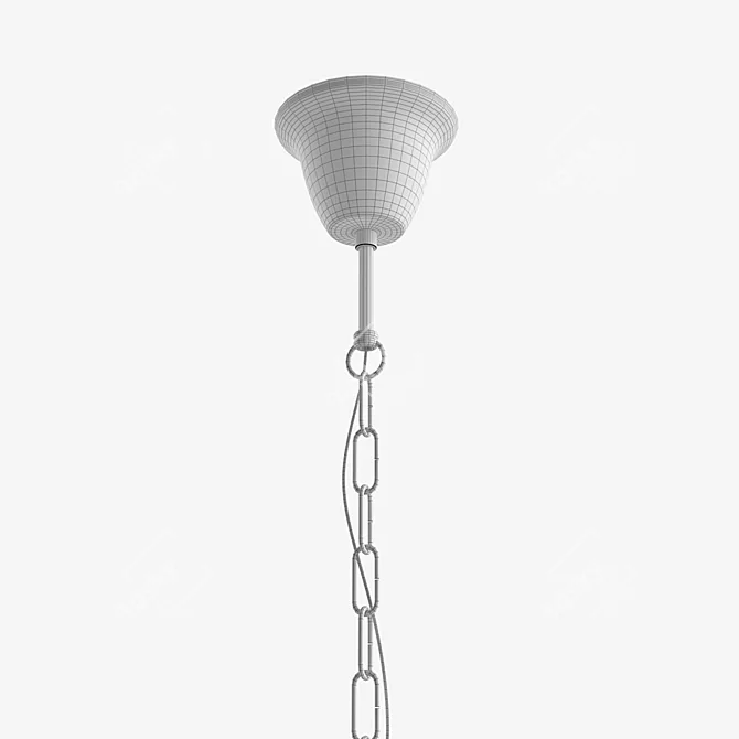 Ricardo Textured Glass Cascade Chandelier 3D model image 5