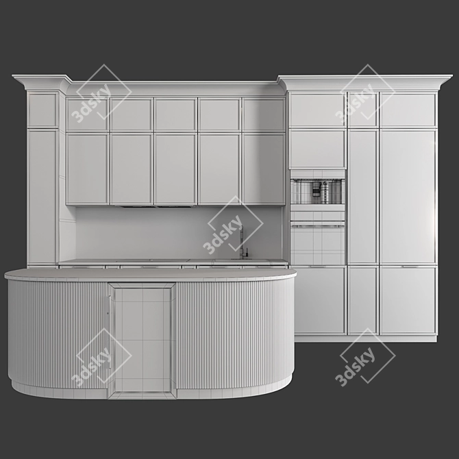 Customizable Kitchen Set 3D Models 3D model image 6