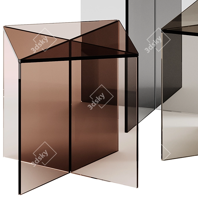 Exenza LIFT X Glass Tables 3D model image 4