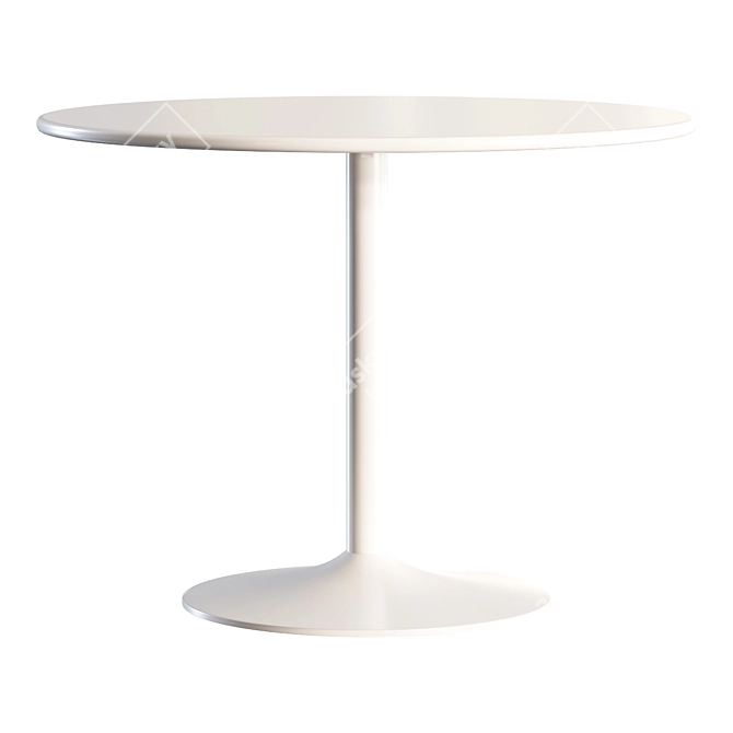 Title: Elegant White Dining Table 3D model image 1