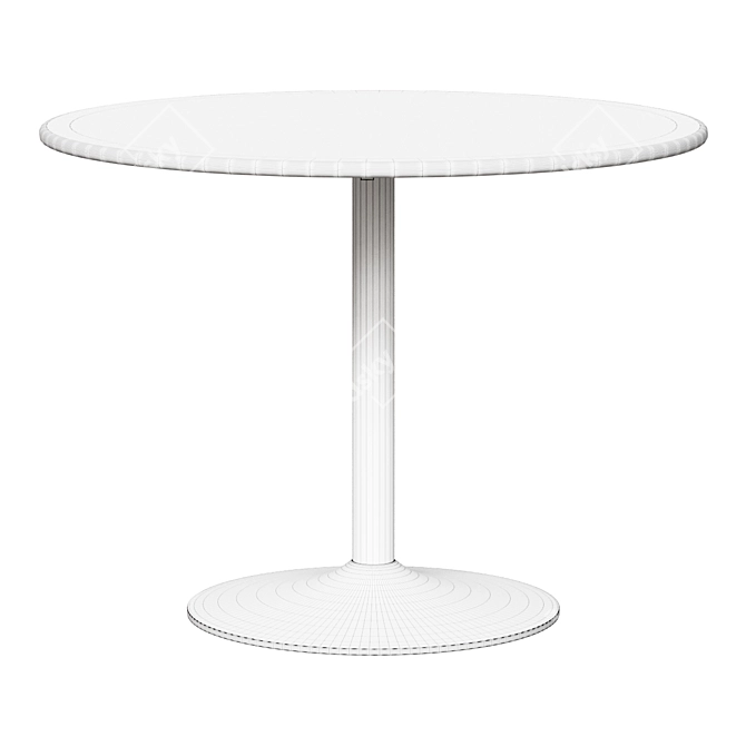 Elegant Odyssey Brass Dining Table 3D model image 2