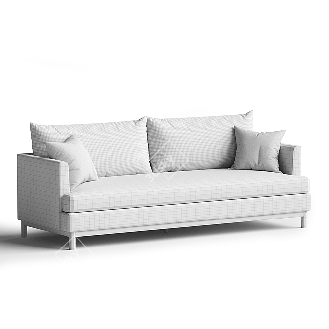 Elegant Theo Upholstered Sofa 3D model image 3