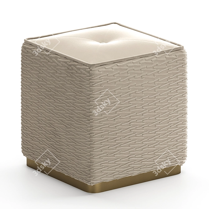 Urban Velvet Ottoman Stool 3D model image 1