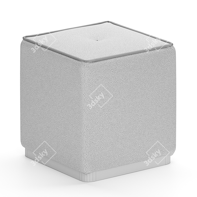 Urban Velvet Ottoman Stool 3D model image 3