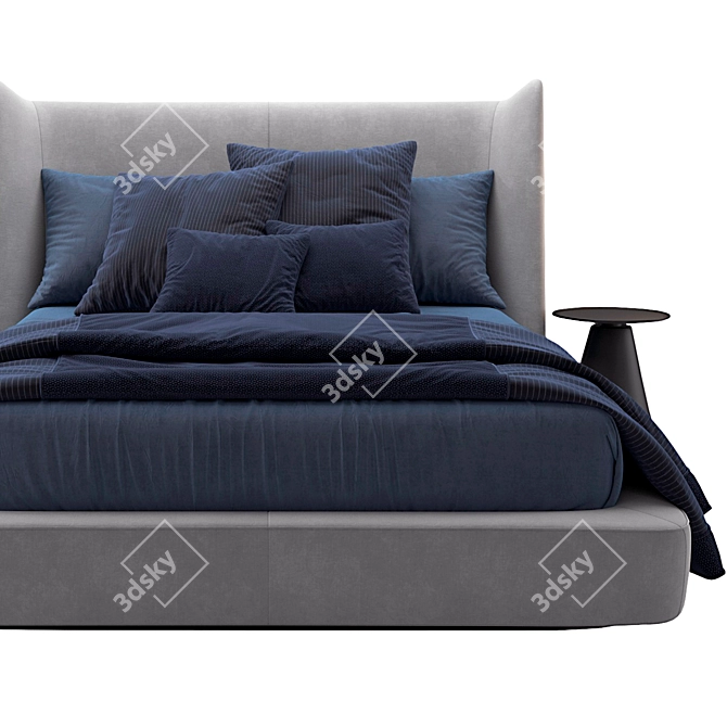 Midnight Flexform King-size Bed 3D model image 3