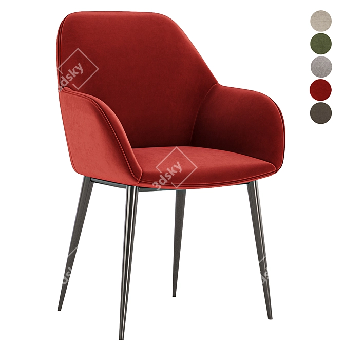 Konna Chair | 5 Colors 3D model image 3