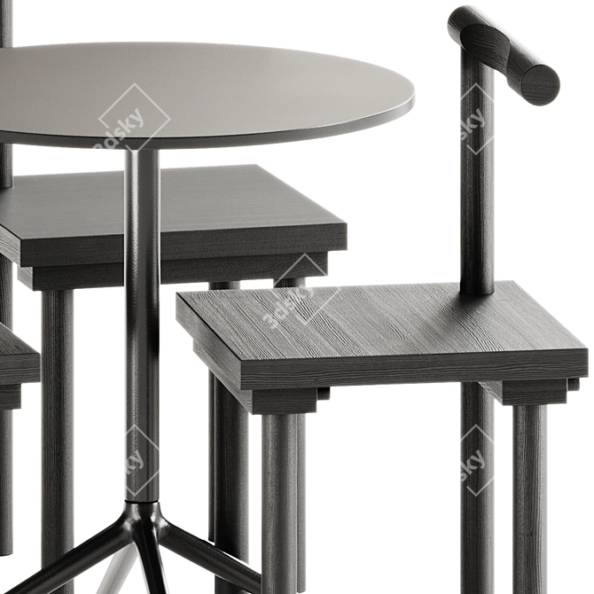  Nordic Modern Dining Set 3D model image 4