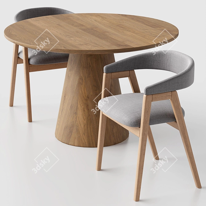 Customizable Set: Trevor Chair and Lori Table 3D model image 10