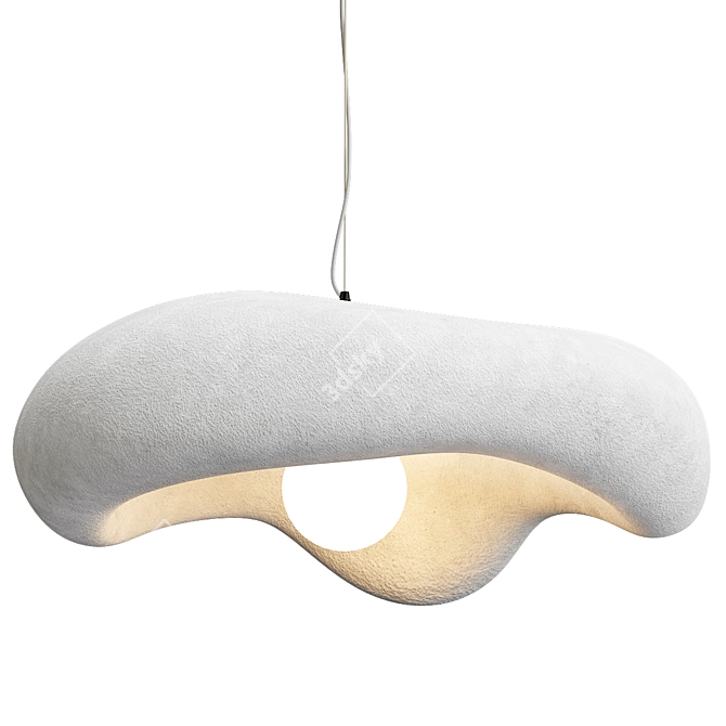 Zenith Concrete Pendant Light 3D model image 2