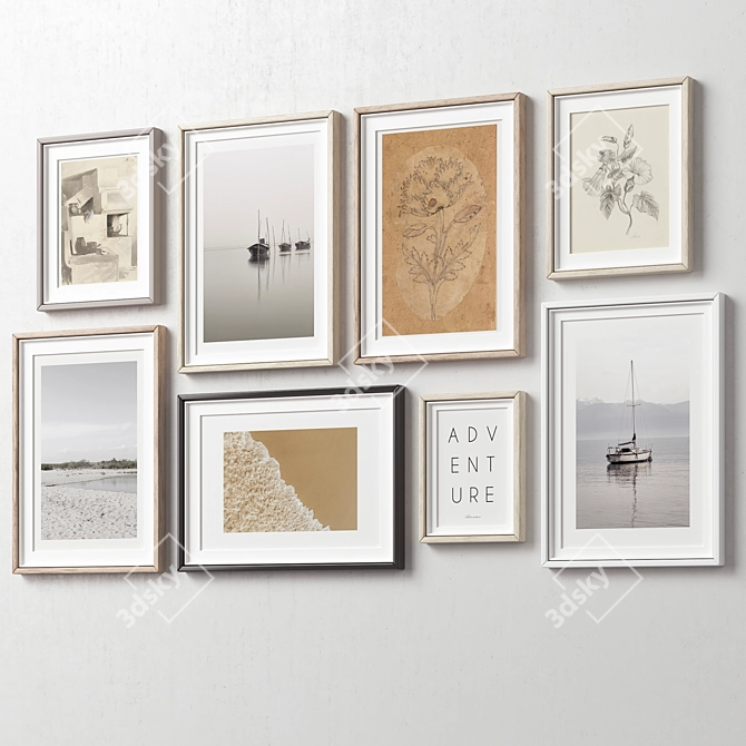 Modern Picture Frame Set Collection 3D model image 2