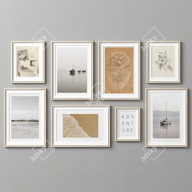 Modern Picture Frame Set Collection 3D model image 3