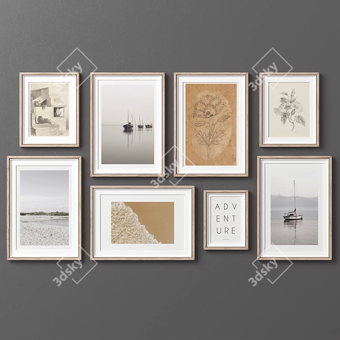 Modern Picture Frame Set Collection 3D model image 6