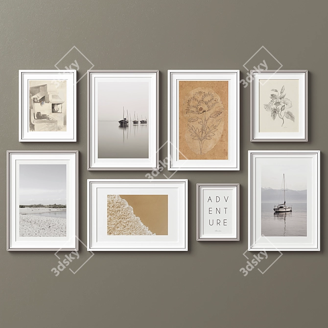 Modern Picture Frame Set Collection 3D model image 7