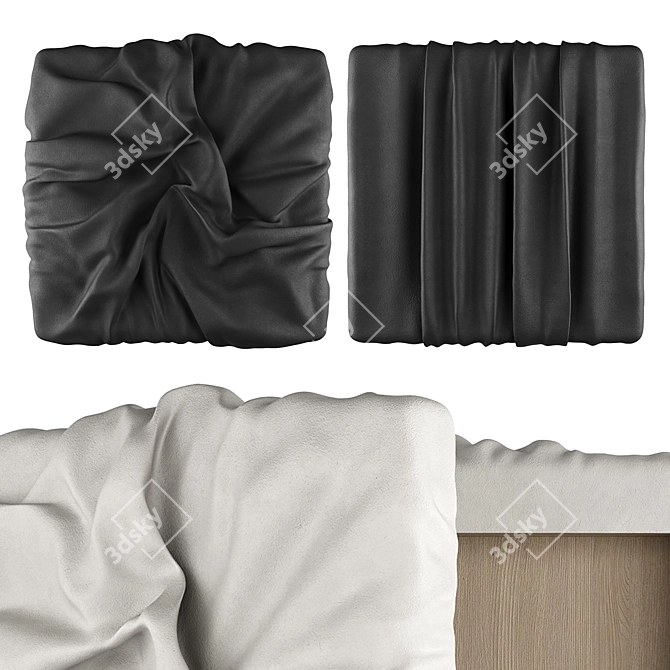 Fabric Texture Wall Art Panel 3D model image 1