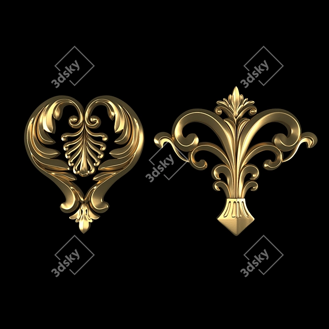 Luxury 3D Model Ornament 80 3D model image 2