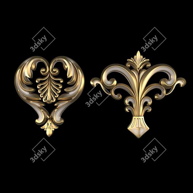 Luxury 3D Model Ornament 80 3D model image 3