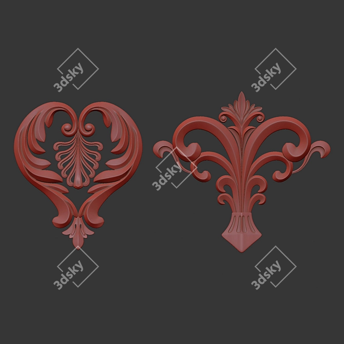 Luxury 3D Model Ornament 80 3D model image 7