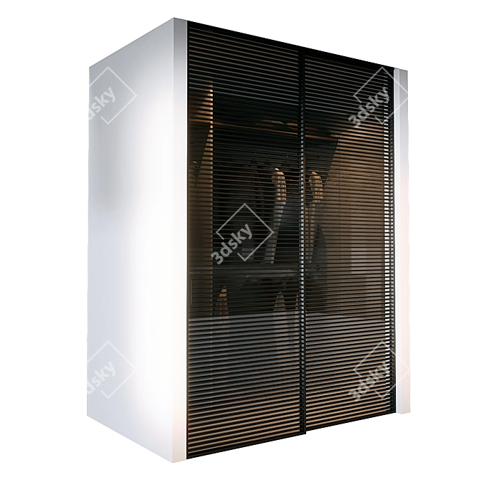 Walk-in Wardrobe with Décor 3D model image 2