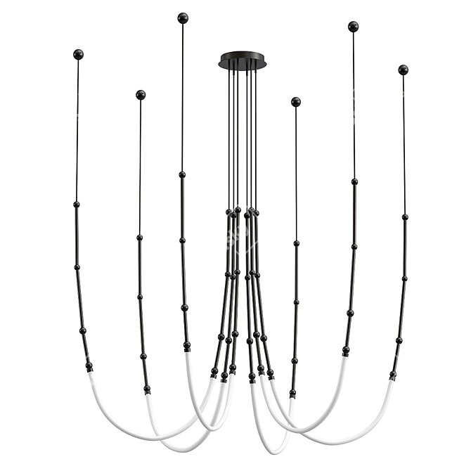 Elegant Chandelier Leda Model 3D model image 1