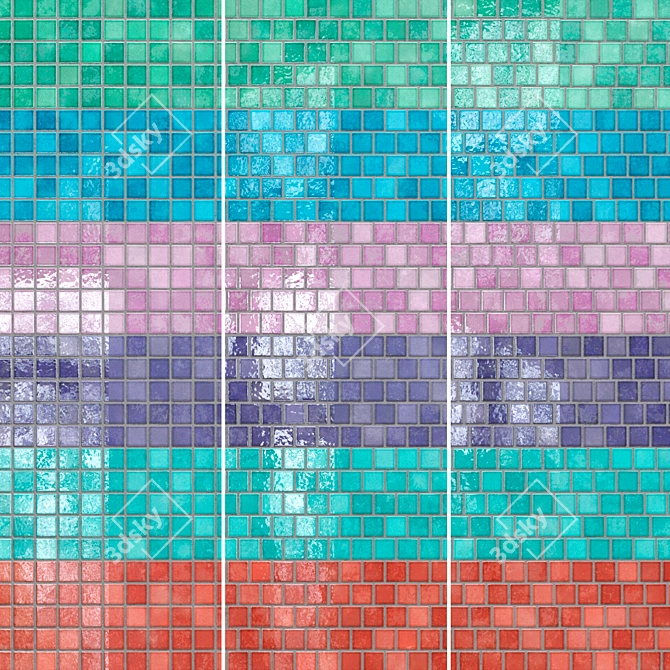 Brillante Ceramic Tiles Set 005 3D model image 10