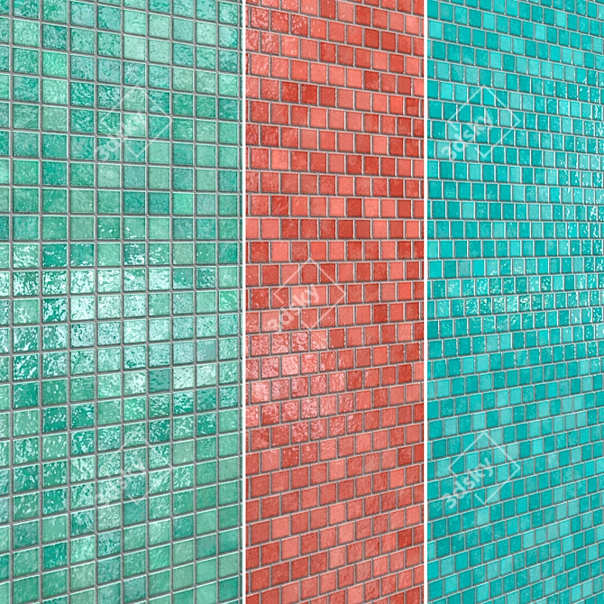 Brillante Ceramic Tiles Set 005 3D model image 15