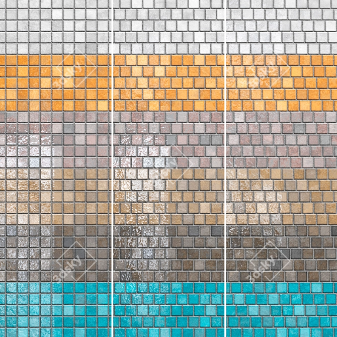 Brillante Ceramic Tiles Set 005 3D model image 23