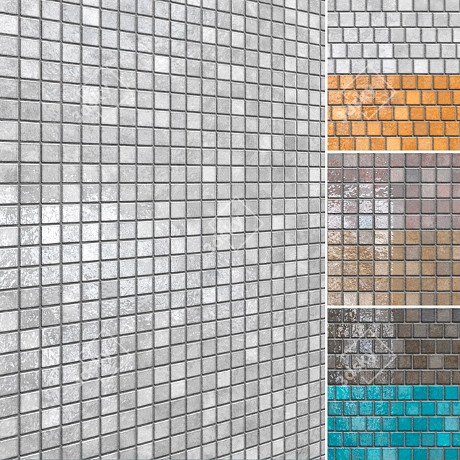 Brillante Ceramic Tiles Set 005 3D model image 26