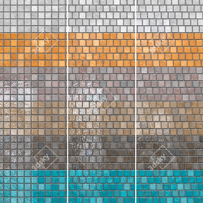 Brillante Ceramic Tiles Set 005 3D model image 28