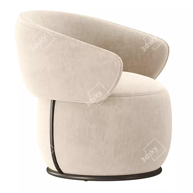  Stylish Picolo Fabric Armchair 3D model image 2