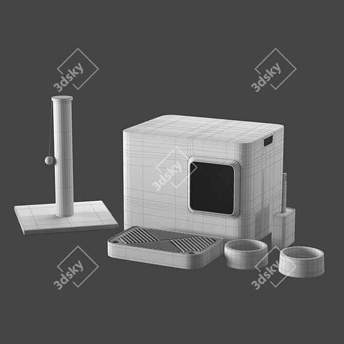 Ultimate Cat Accessories Set 3D model image 5