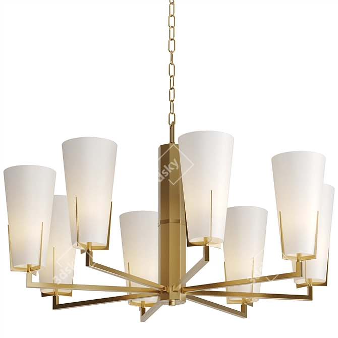 Large Subra Chandelier in Grey 3D model image 4