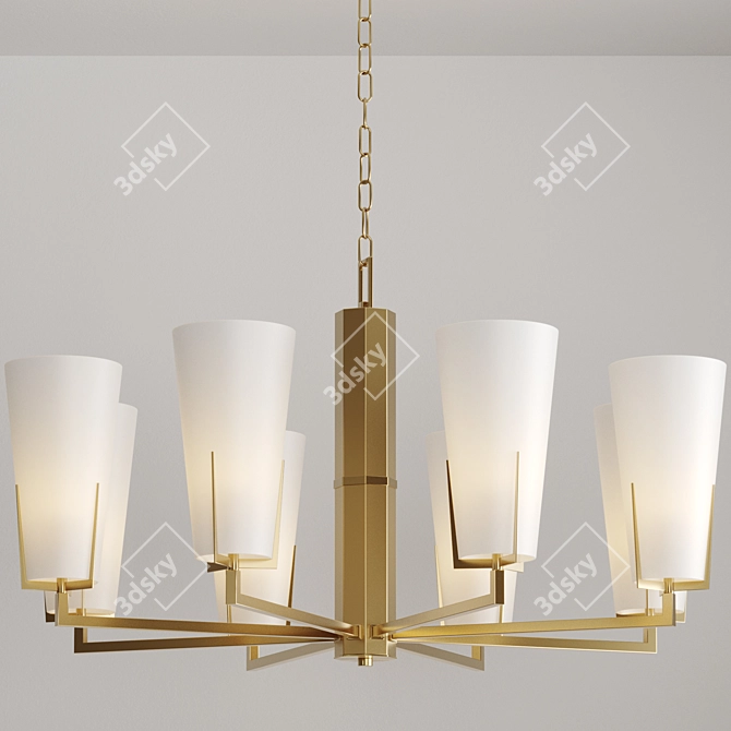 Large Subra Chandelier in Grey 3D model image 1